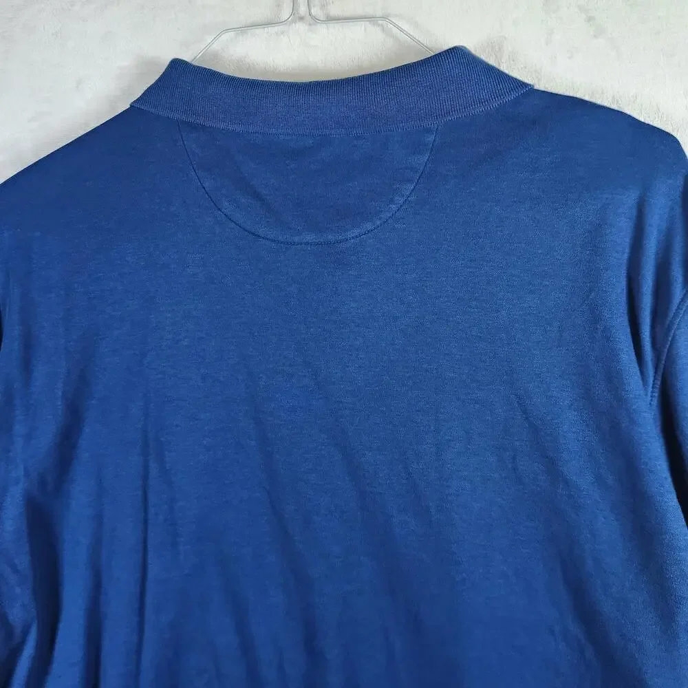Calvin Klein Liquid Touch Men's Blue Polo Short Sleeve Size‎ 2XL